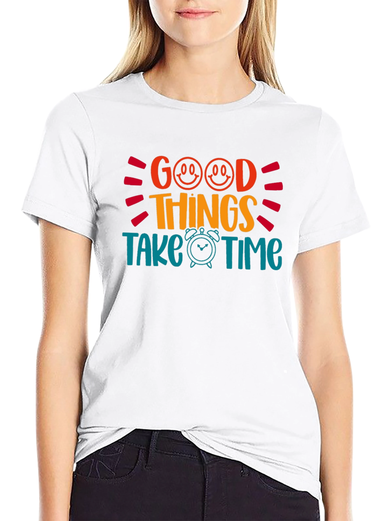 Good Things Take Time Graphic Tee - Black