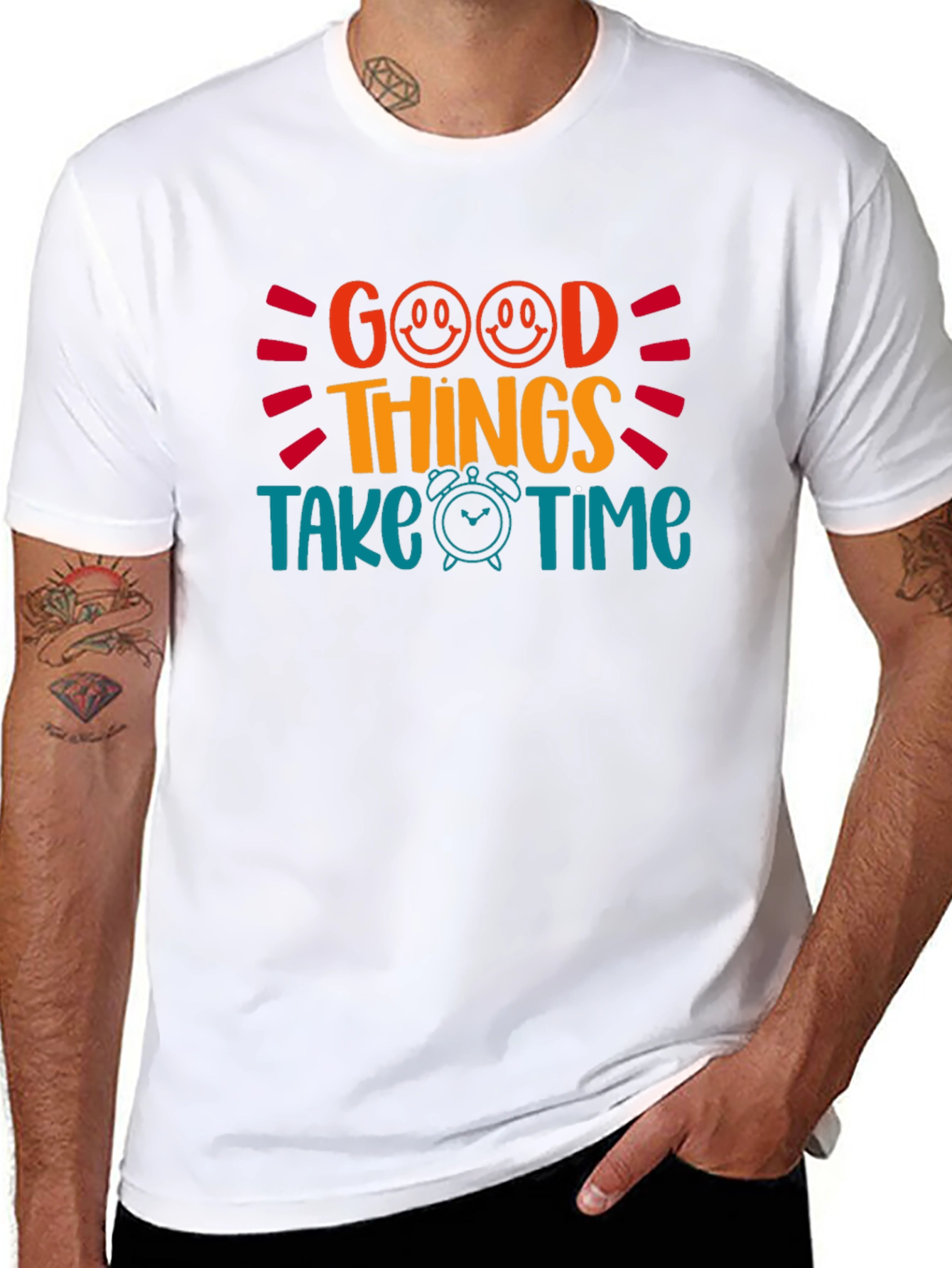 Good Things Take Time Graphic Tee - Black