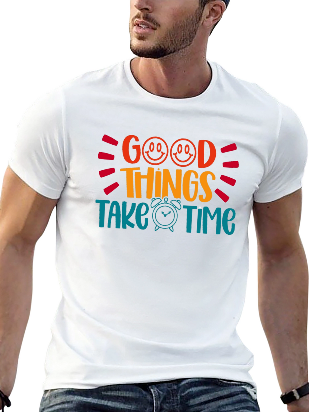 Good Things Take Time Graphic Tee - Black