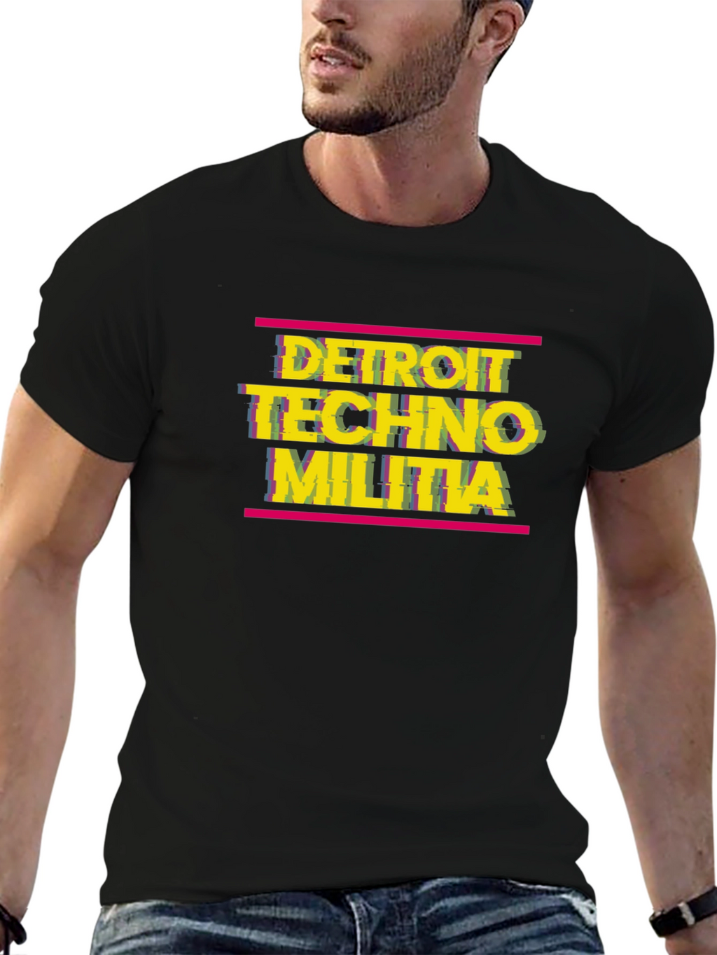 Detroit Techno Militia Graphic Tee - Black