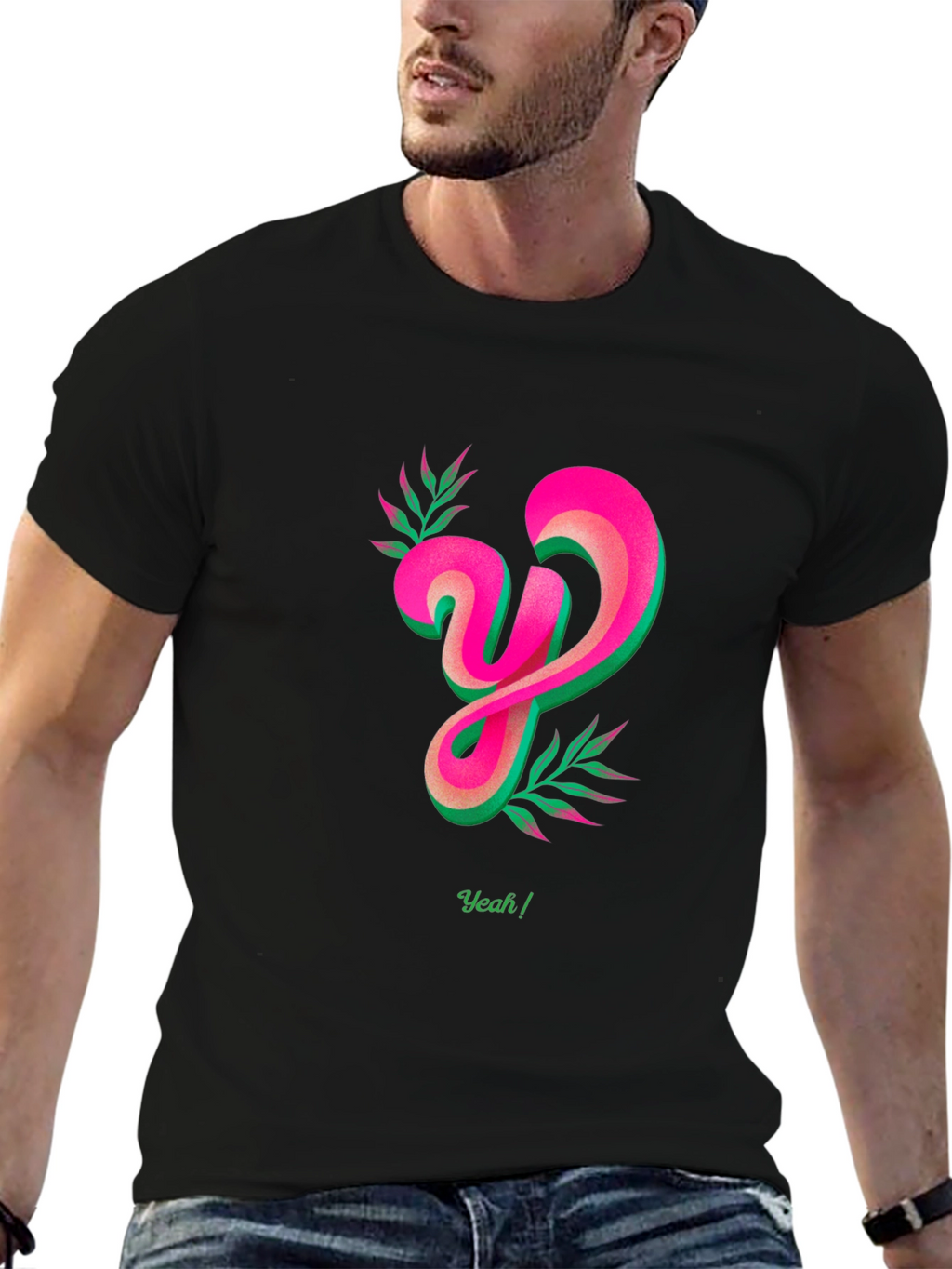 Modern Graphic T-Shirt with Bold Letter Design