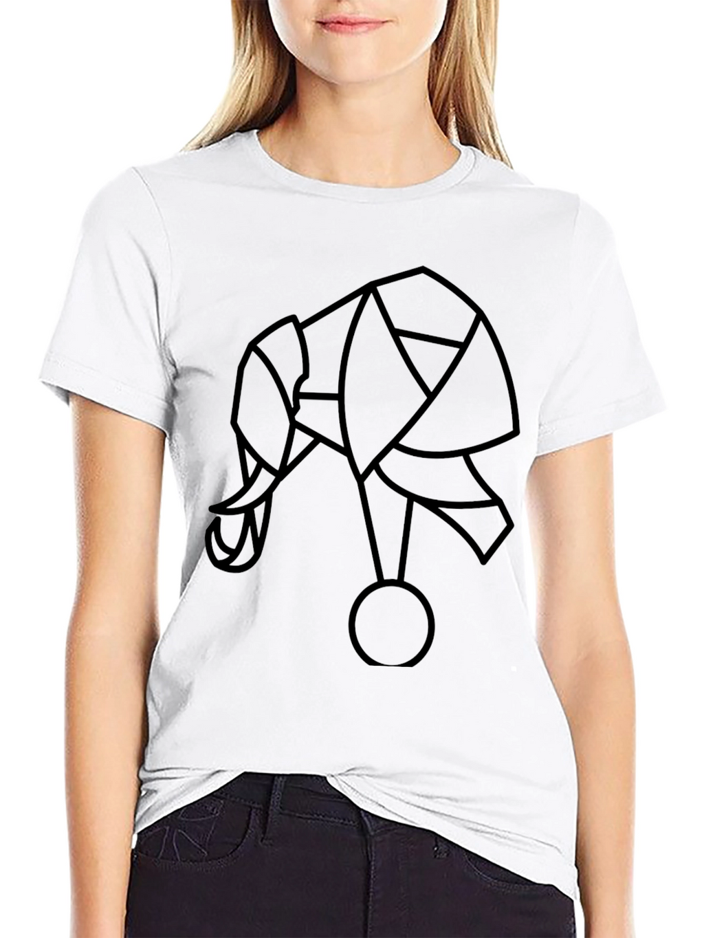 Geometric Elephant T-Shirt - Modern Graphic Tee