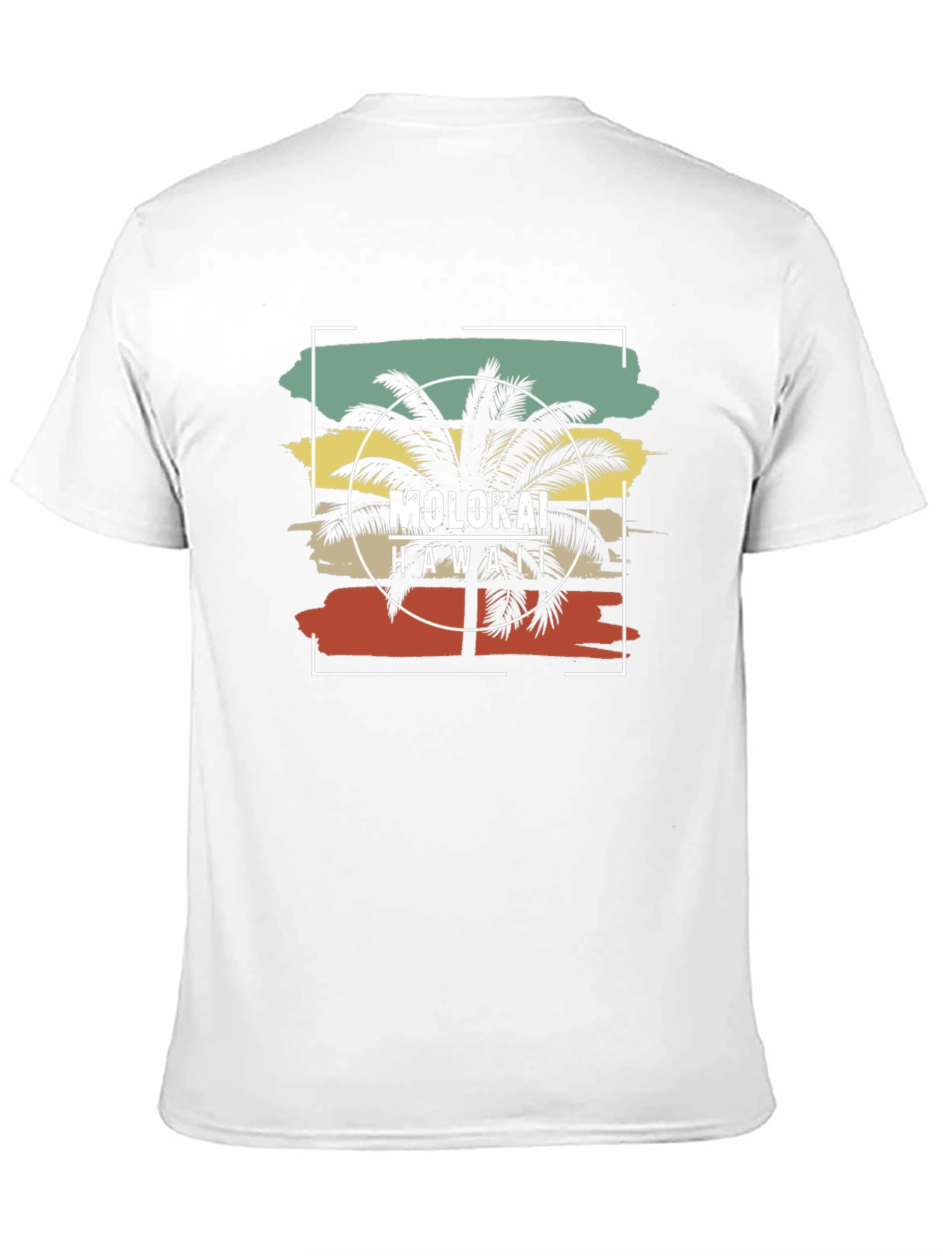 Molokai Hawaii Palm Tree Graphic T-Shirt