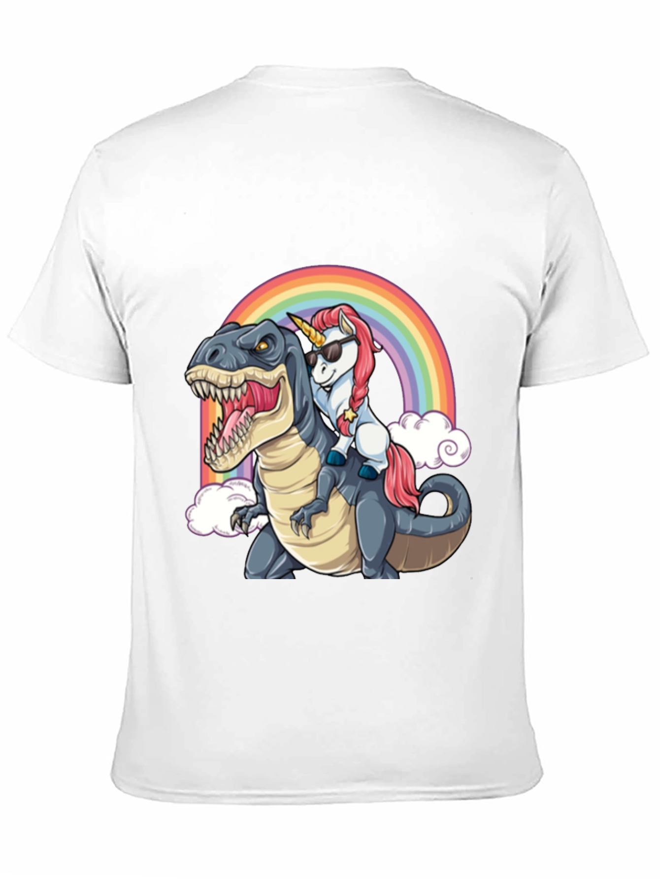 Unicorn Riding Dinosaur T-Shirt