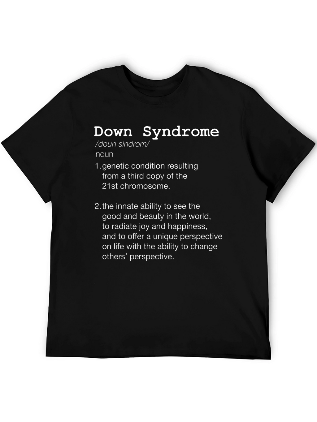 Down Syndrome Awareness Black T-Shirt