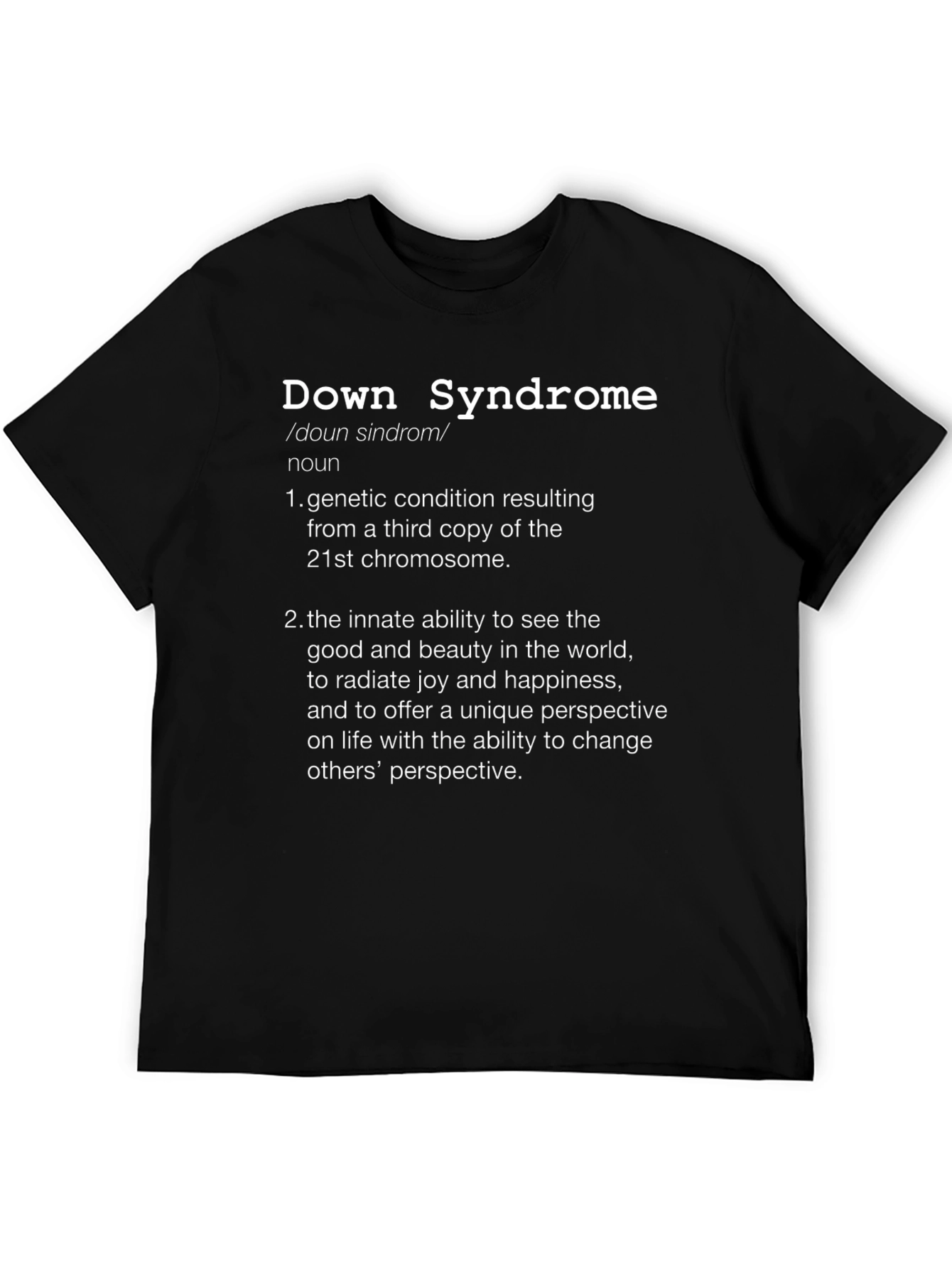 Down Syndrome Awareness Black T-Shirt