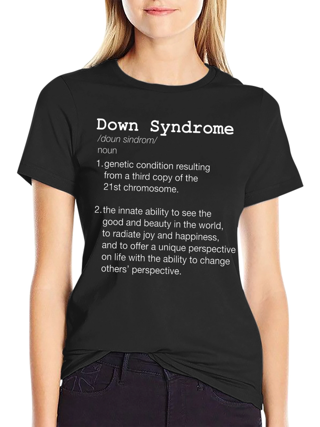 Down Syndrome Awareness Black T-Shirt
