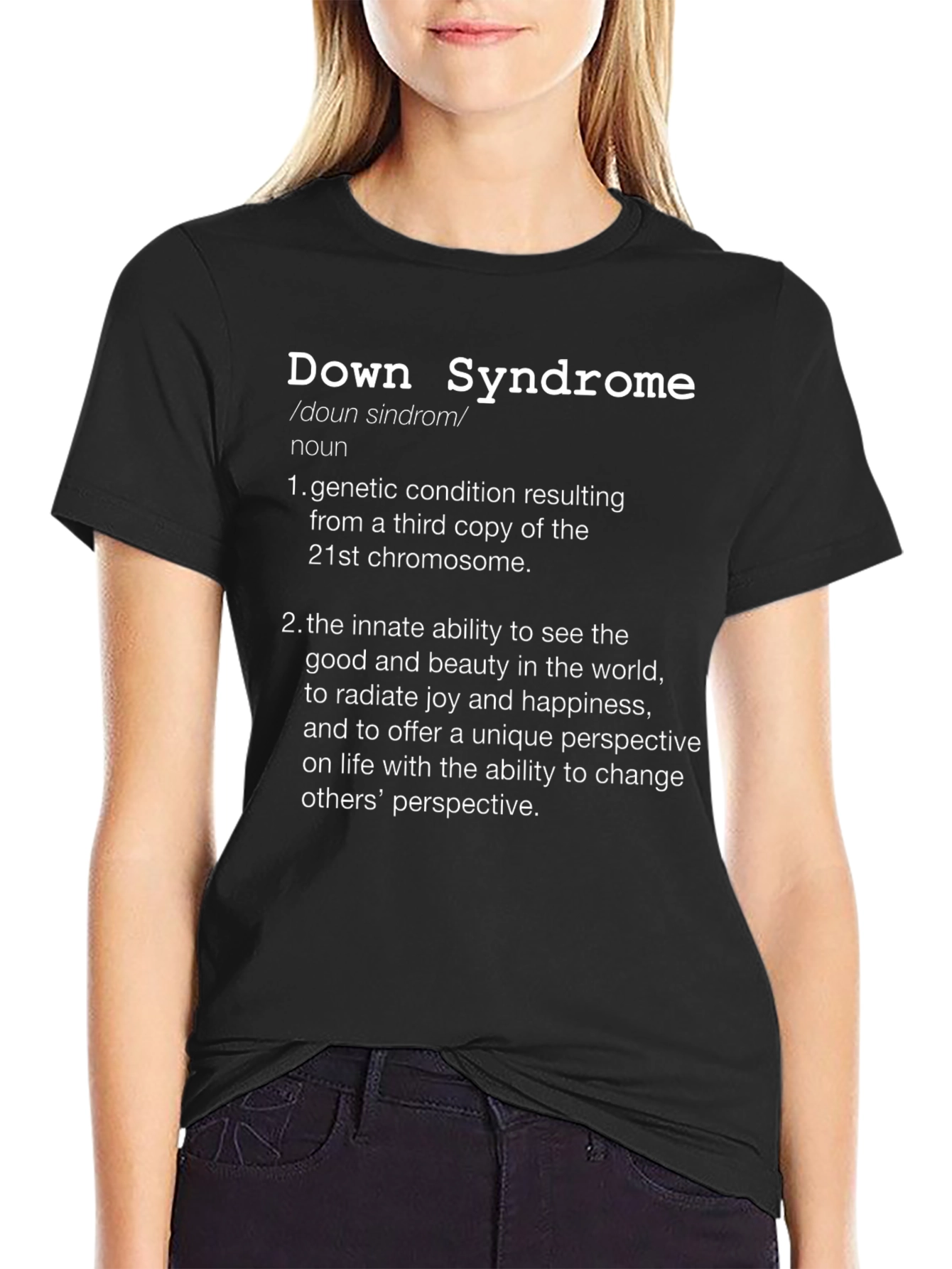Down Syndrome Awareness Black T-Shirt