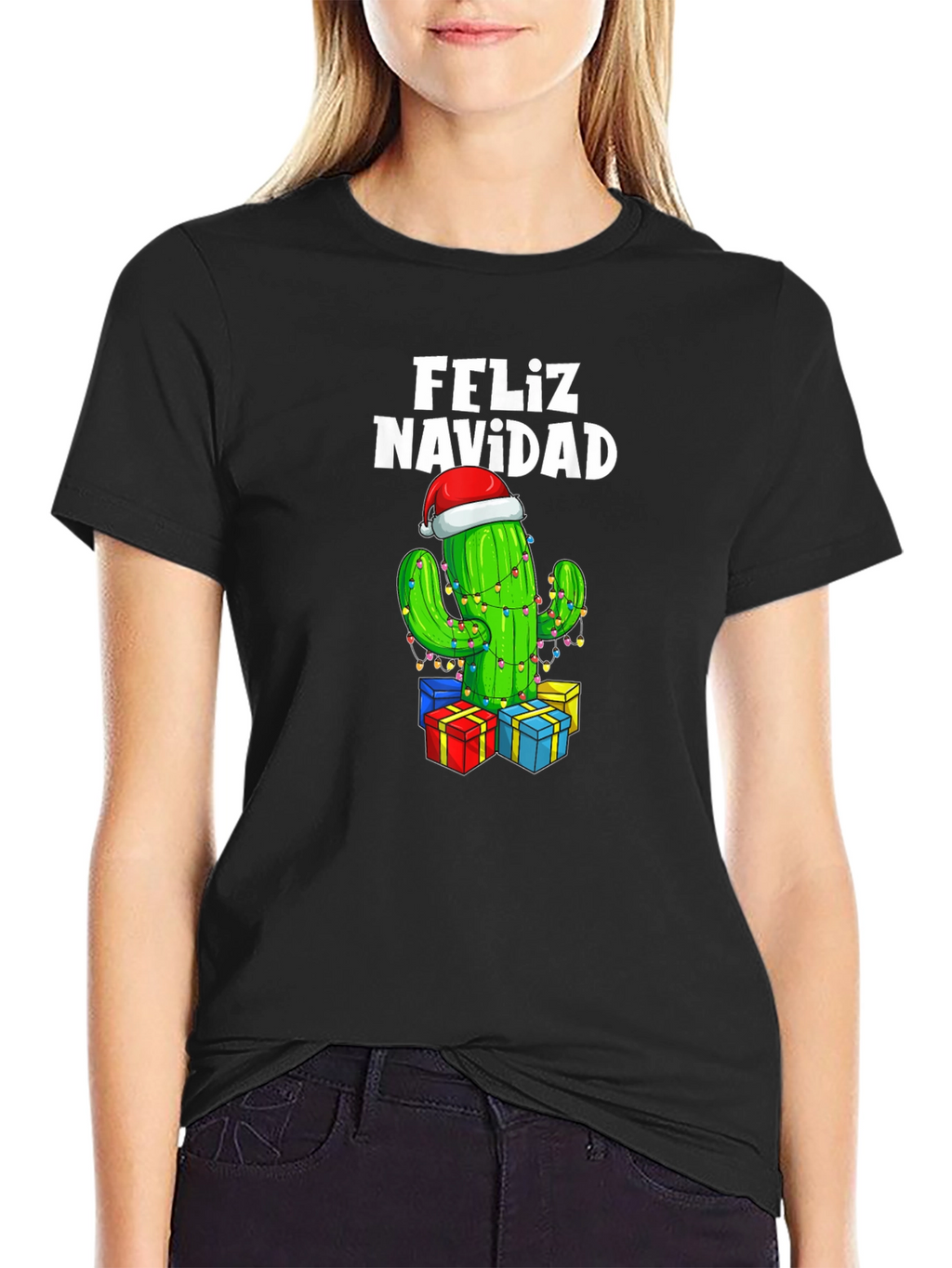 Feliz Navidad Cactus Christmas T-Shirt