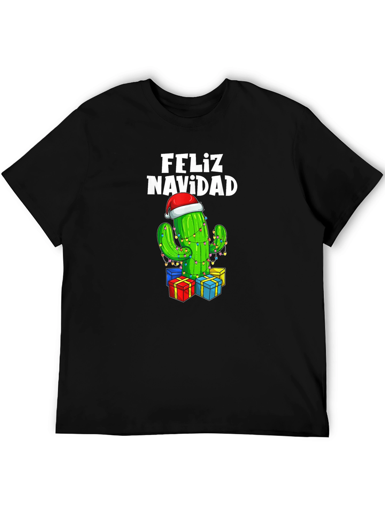 Feliz Navidad Cactus Christmas T-Shirt