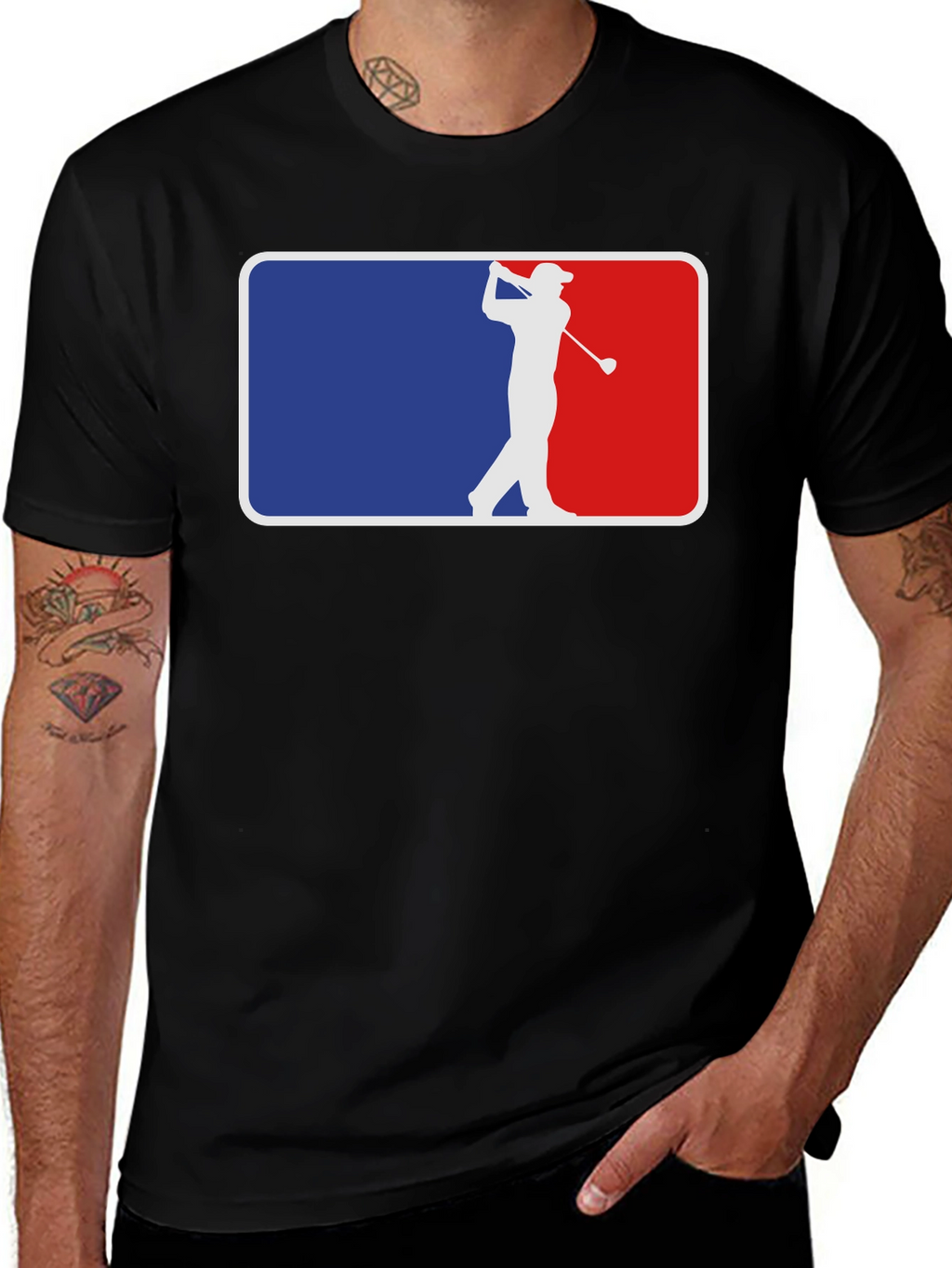 Golf Silhouette Graphic Tee - Classic Style