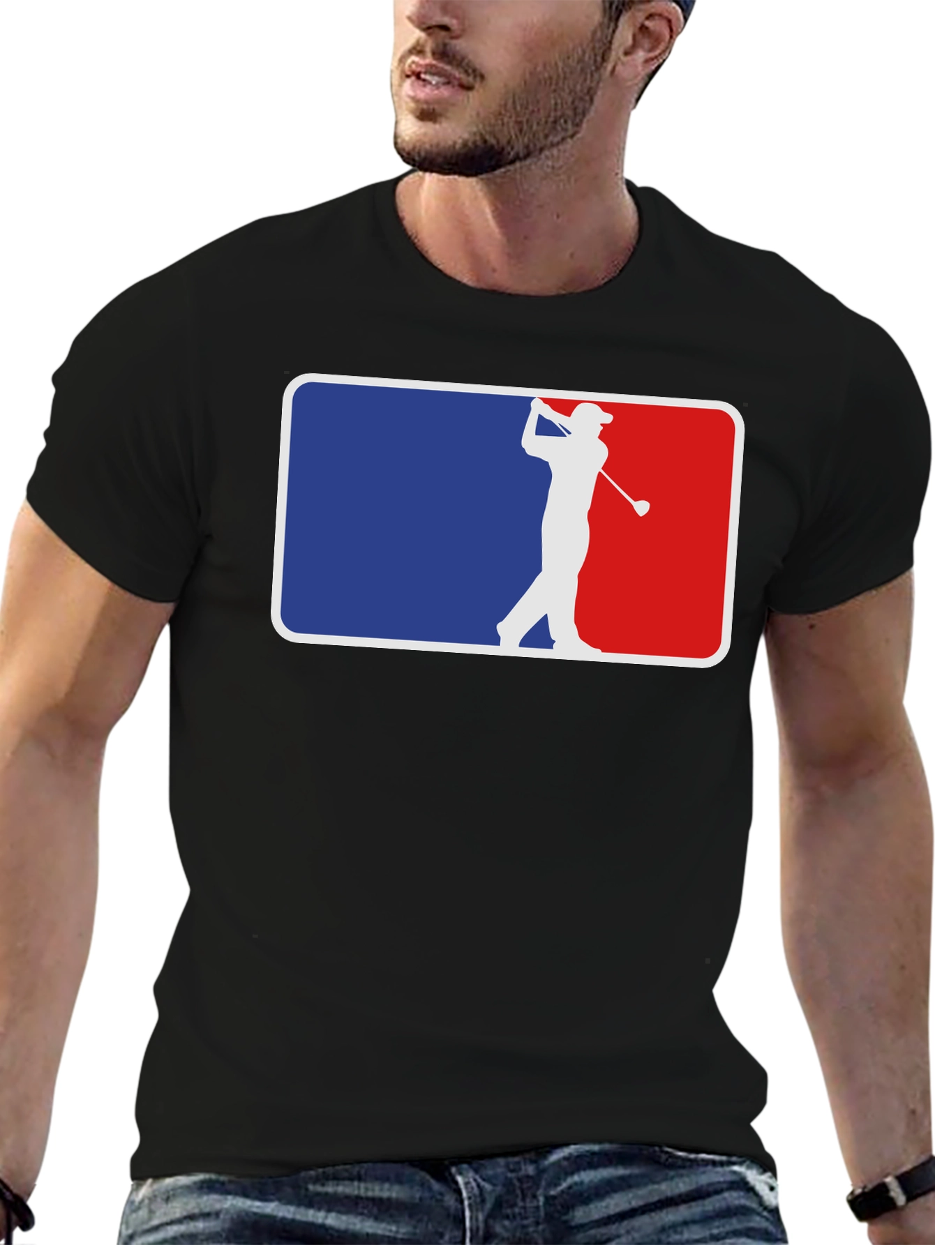 Golf Silhouette Graphic Tee - Classic Style