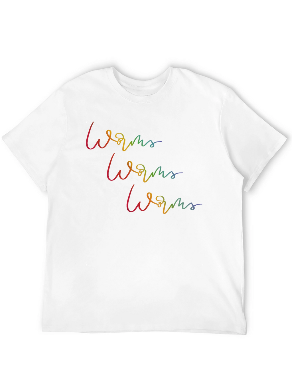 Rainbow Worms Graphic Tee - Black Cotton T-Shirt