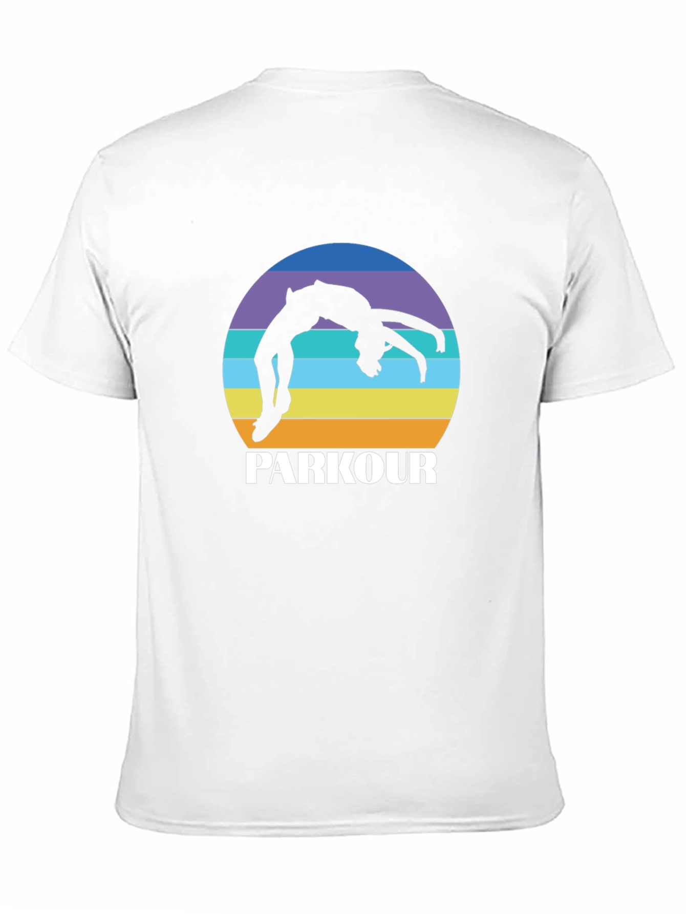 Parkour Silhouette Tee - Retro Sunset Design