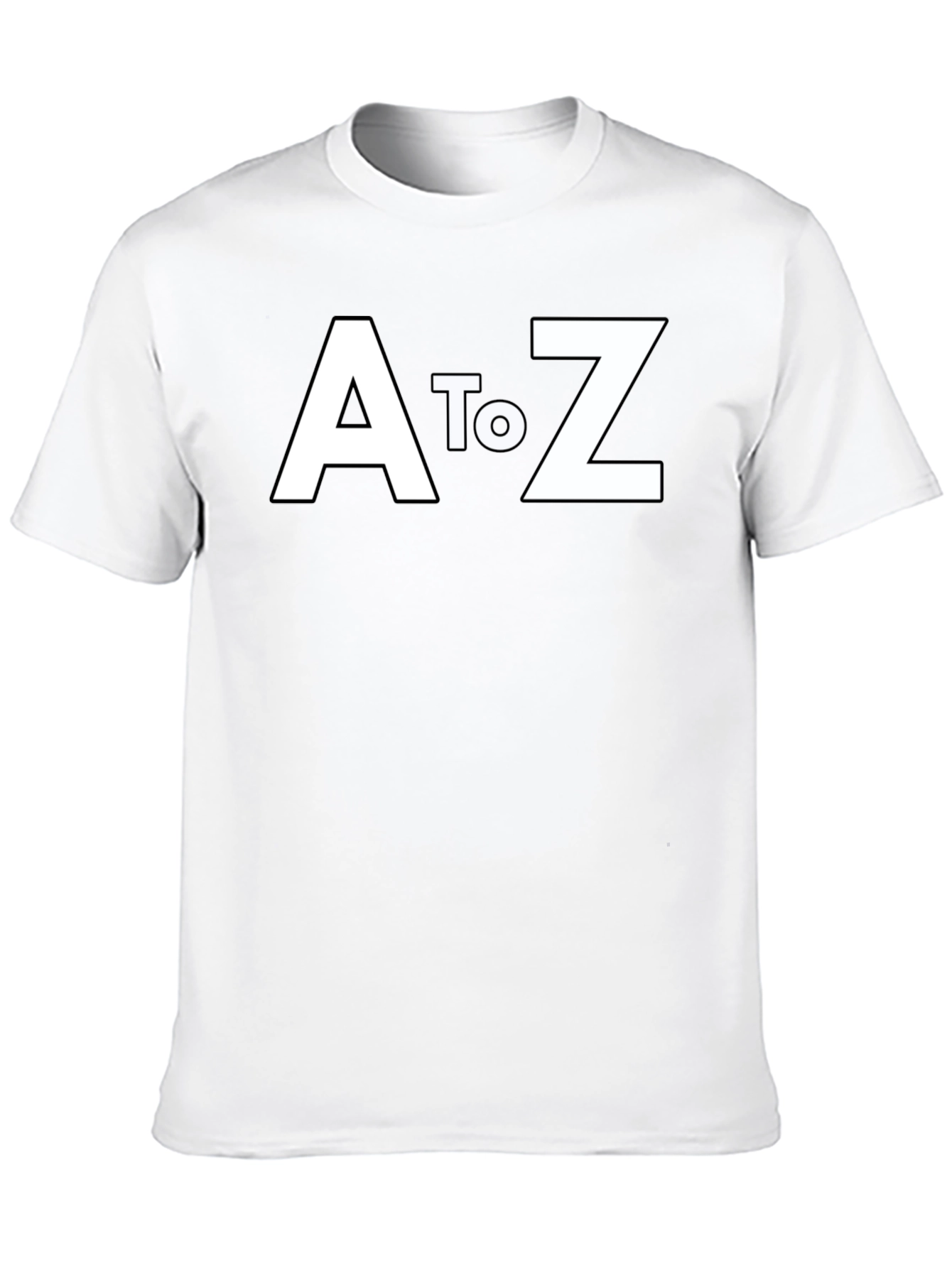 A to Z Black Graphic Tee - Cool Alphabet Shirt
