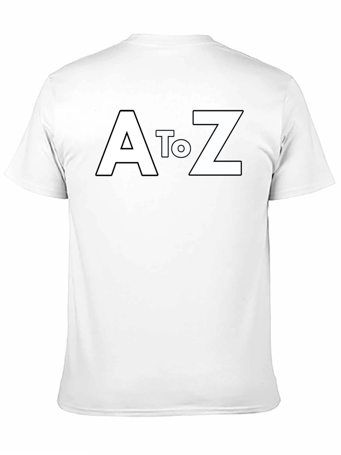 A to Z Black Graphic Tee - Cool Alphabet Shirt