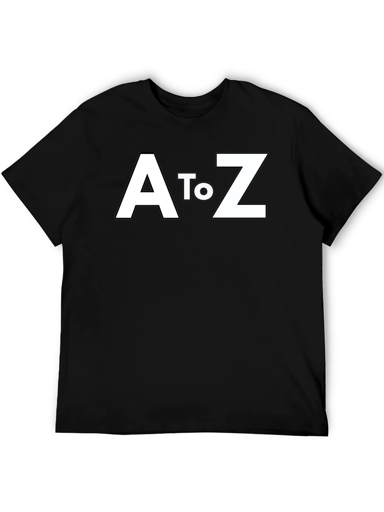 A to Z Black Graphic Tee - Cool Alphabet Shirt