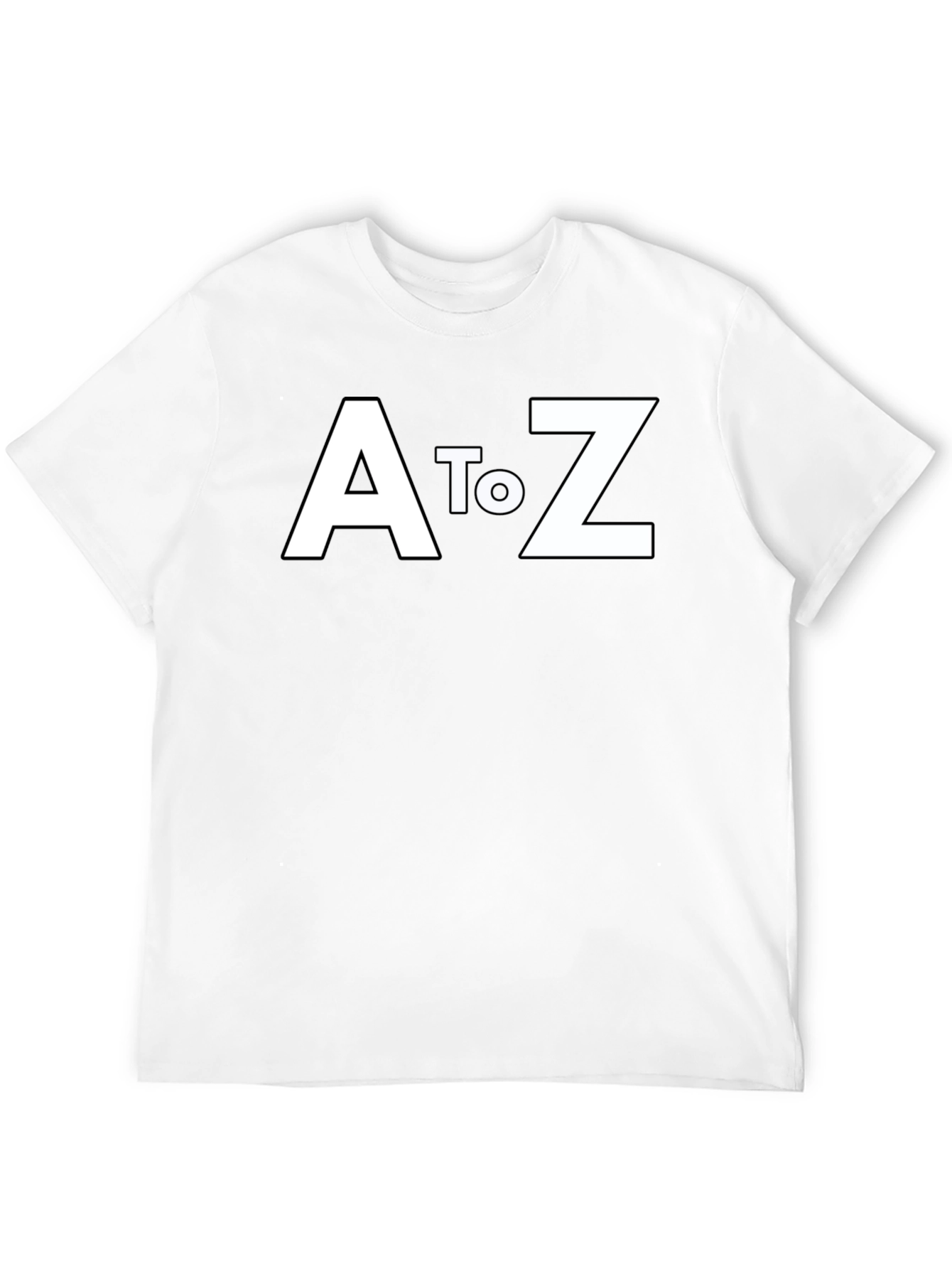 A to Z Black Graphic Tee - Cool Alphabet Shirt