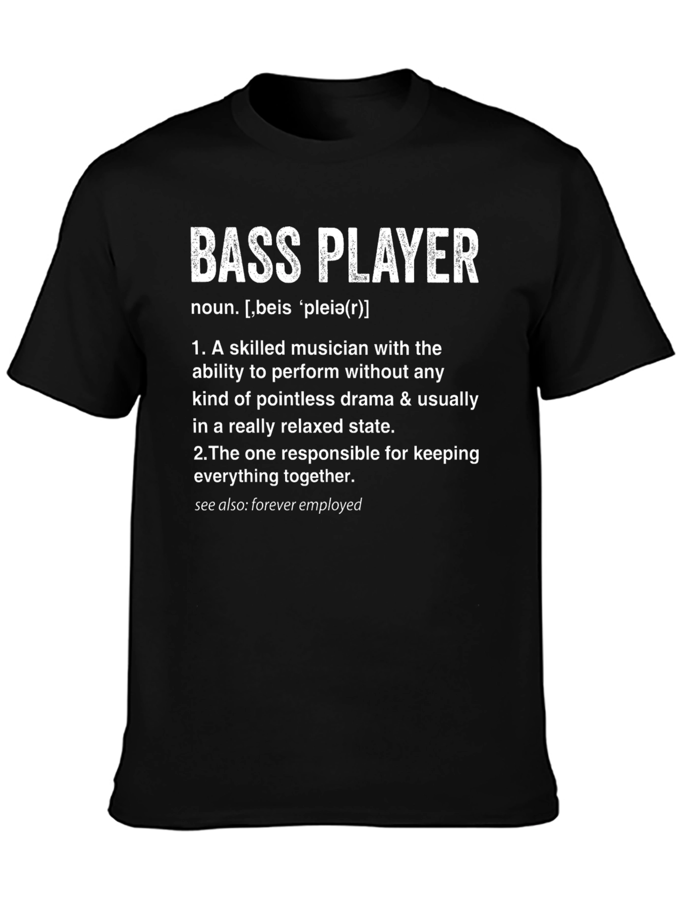 Bass Player Definition T-Shirt Musician Gift