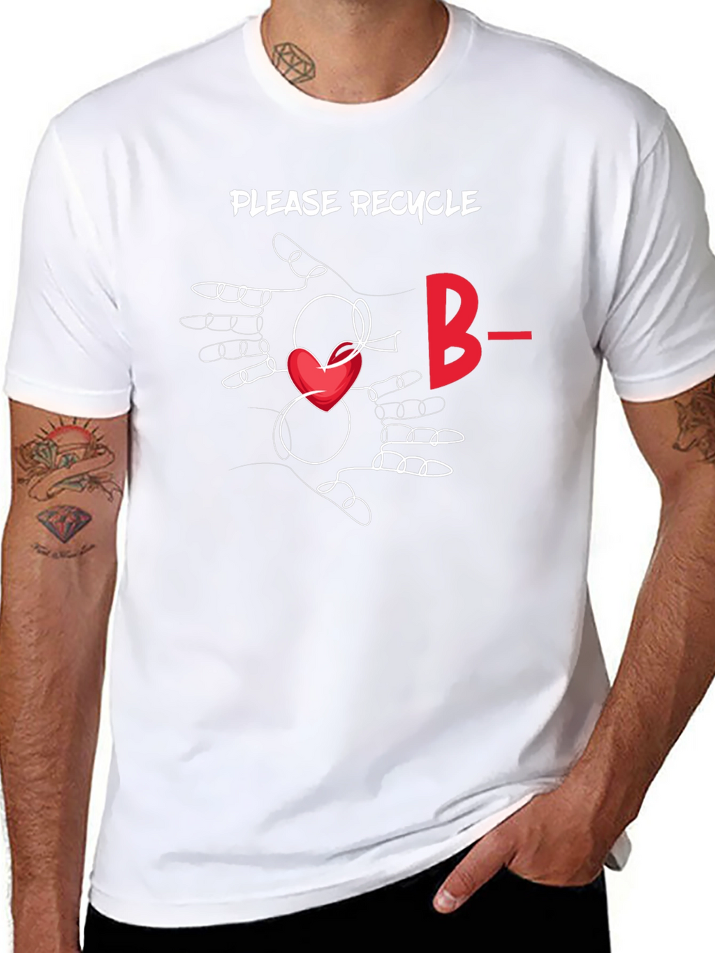 Recycle Heart T-Shirt: B- Kind to the Planet