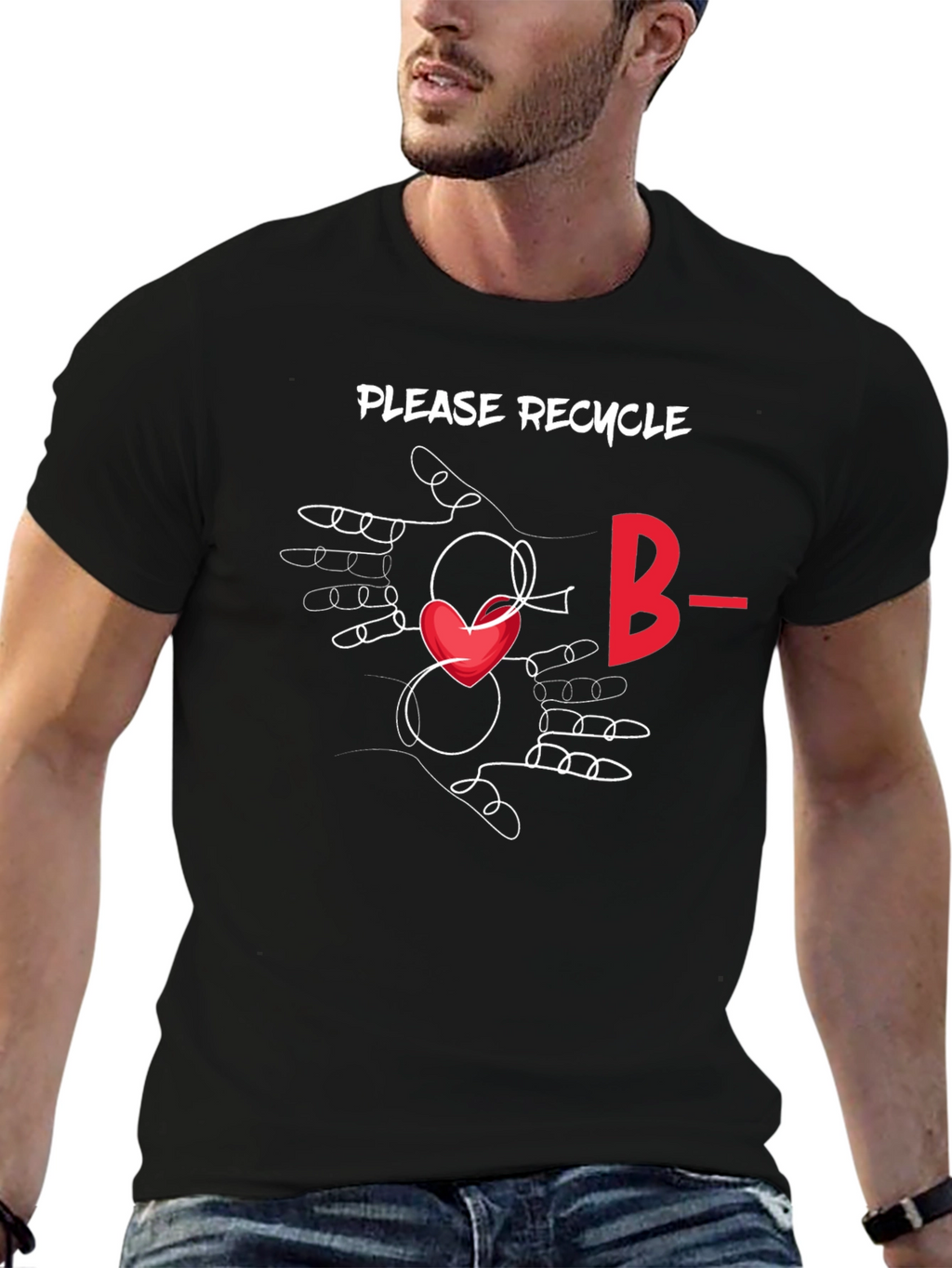 Recycle Heart T-Shirt: B- Kind to the Planet