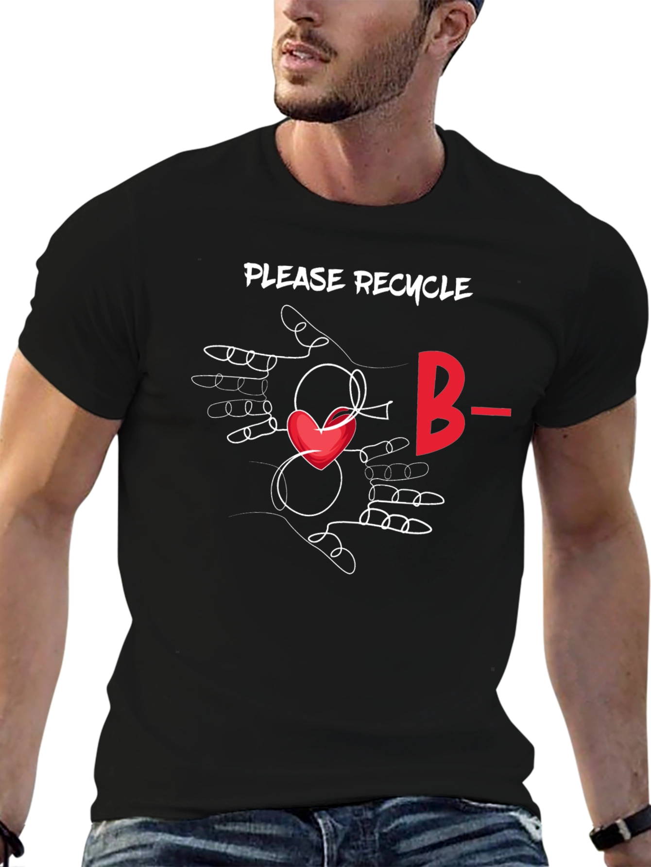 Recycle Heart T-Shirt: B- Kind to the Planet