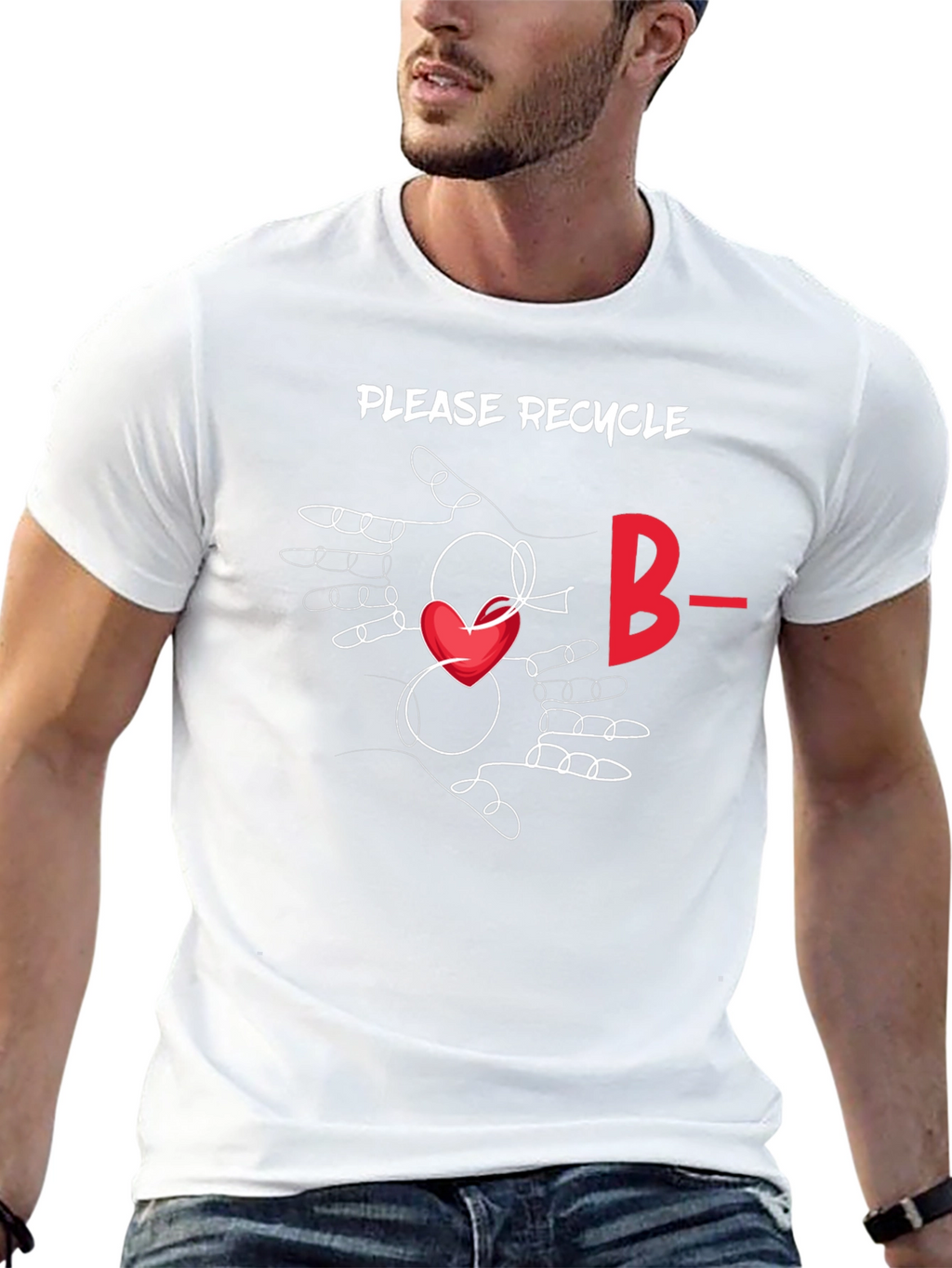 Recycle Heart T-Shirt: B- Kind to the Planet