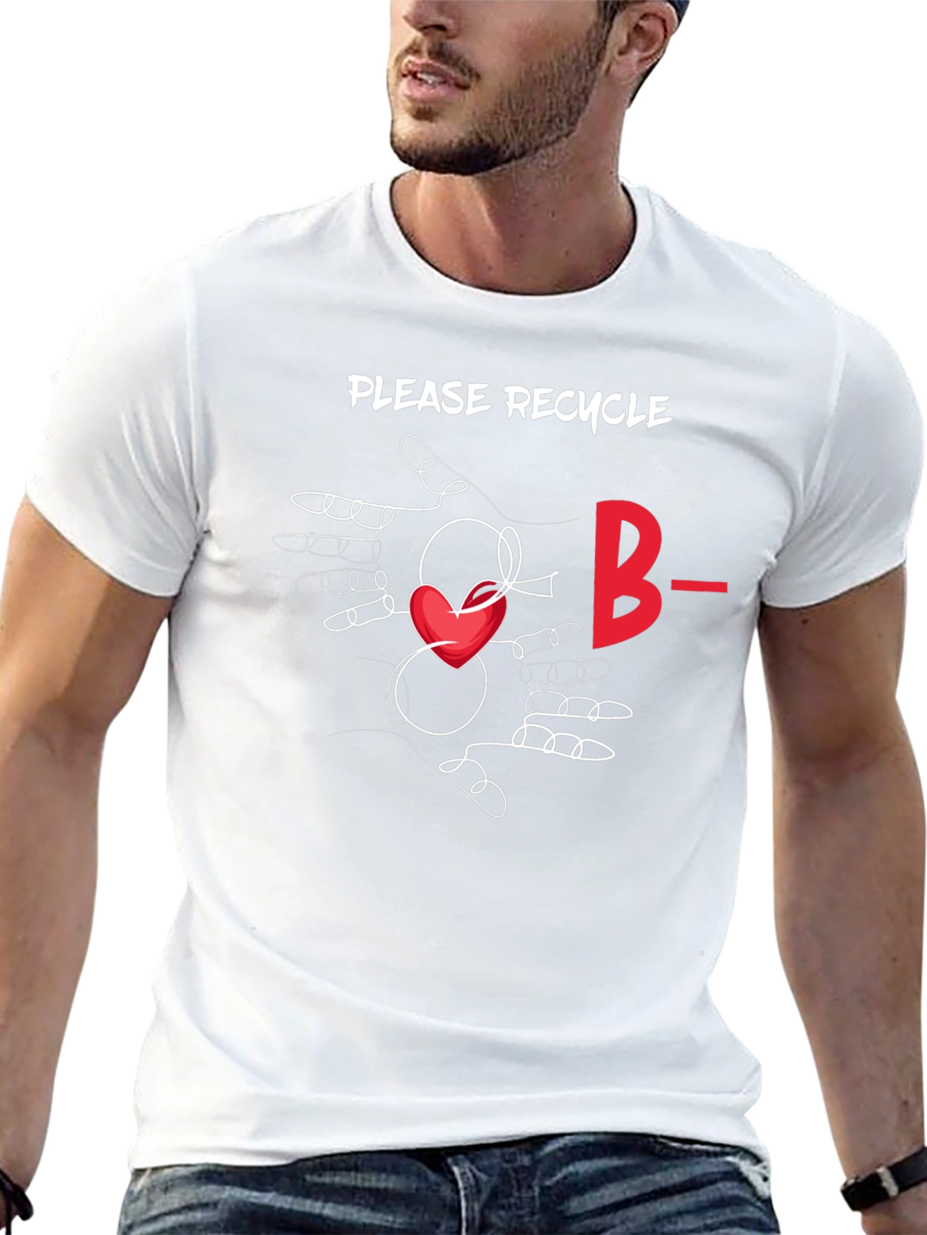 Recycle Heart T-Shirt: B- Kind to the Planet