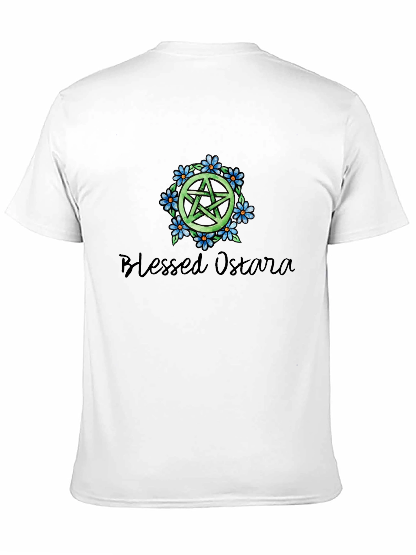 Blessed Ostara Pentacle T-Shirt - Black