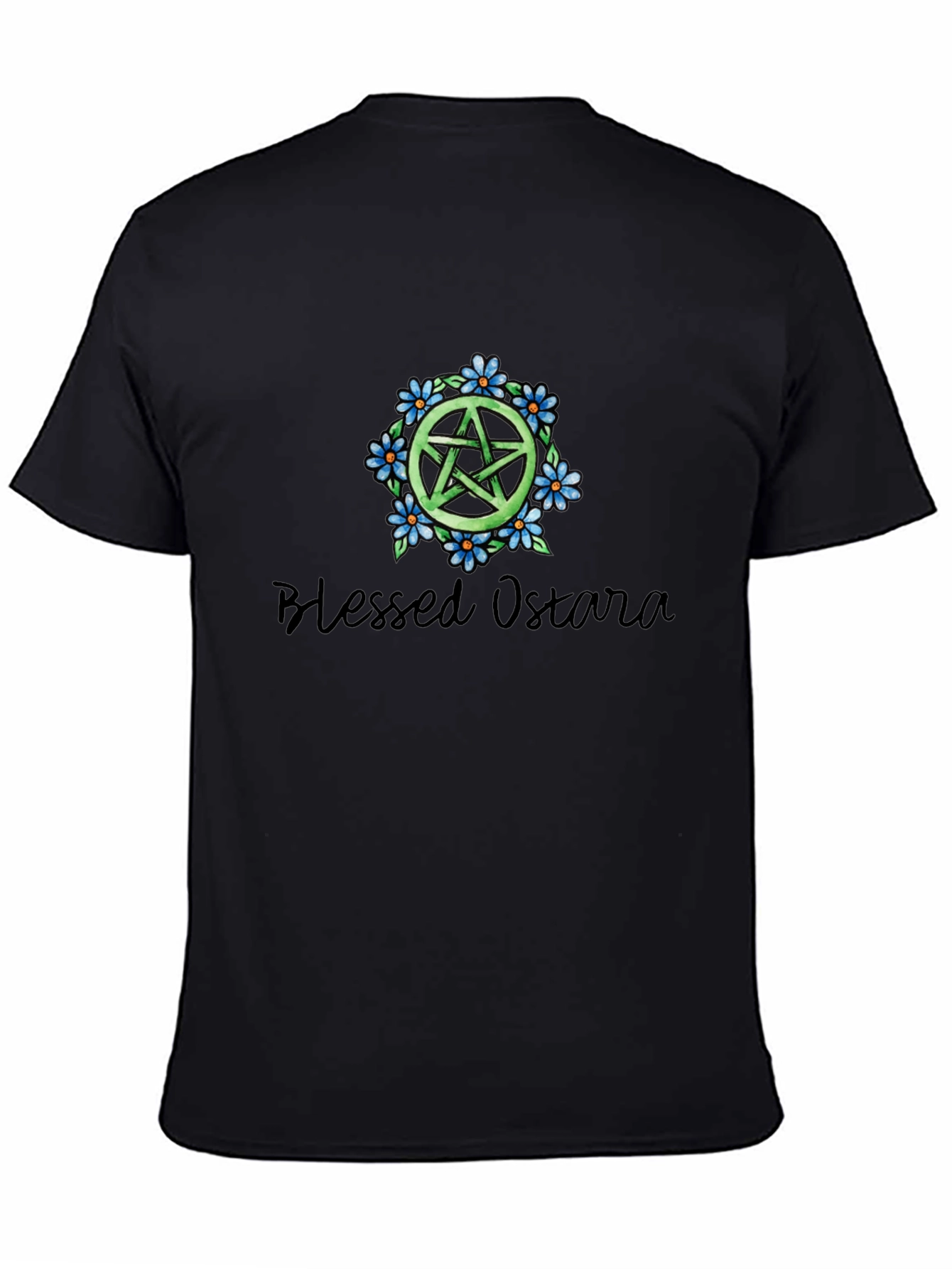 Blessed Ostara Pentacle T-Shirt - Black