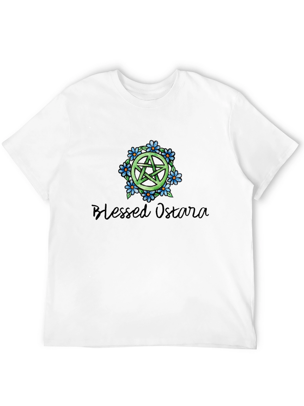 Blessed Ostara Pentacle T-Shirt - Black