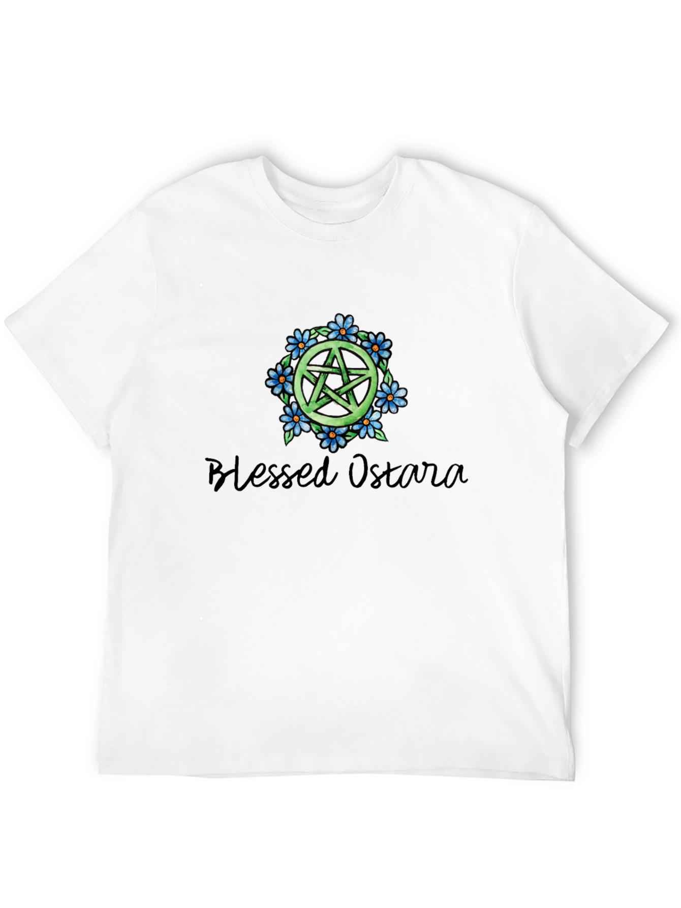 Blessed Ostara Pentacle T-Shirt - Black