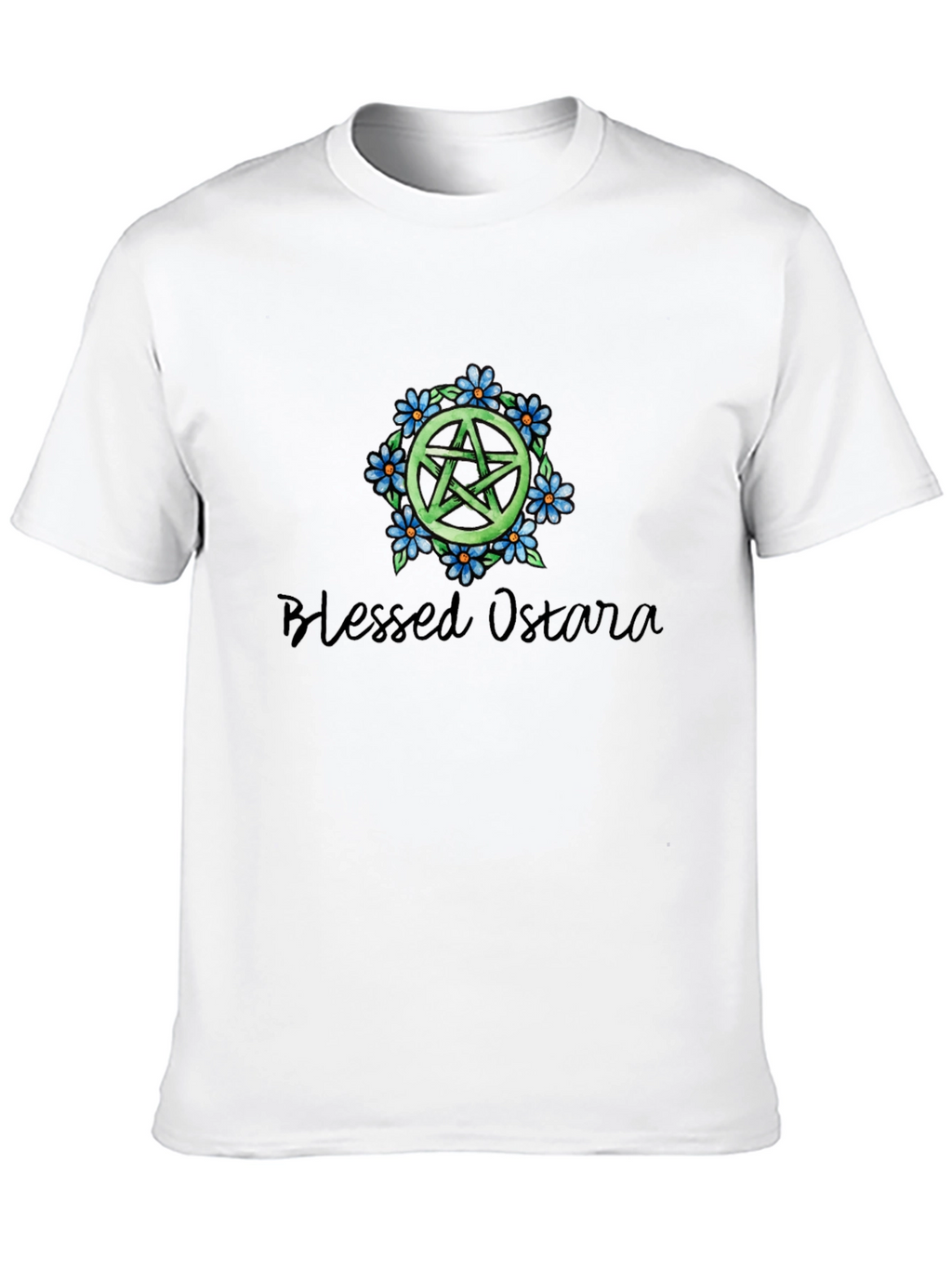 Blessed Ostara Pentacle T-Shirt - Black