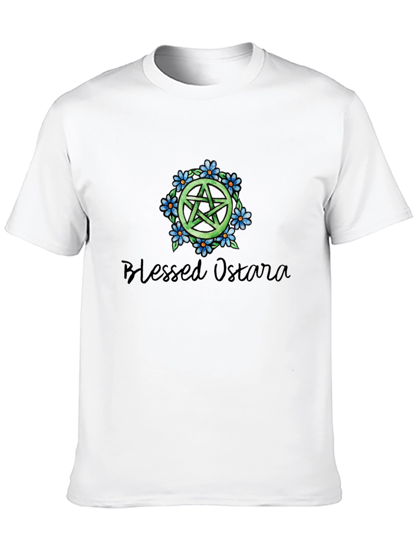 Blessed Ostara Pentacle T-Shirt - Black