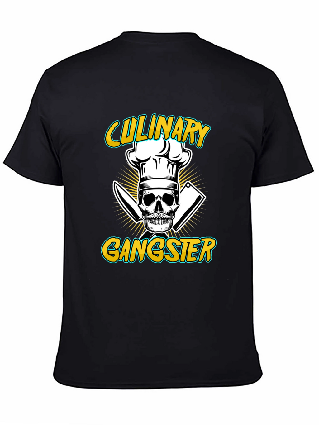 Culinary Gangster T-Shirt - Skull Chef Design