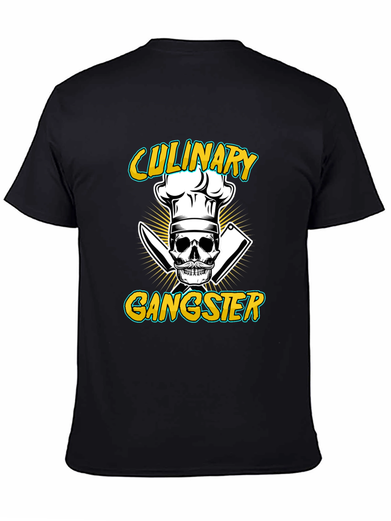 Culinary Gangster T-Shirt - Skull Chef Design