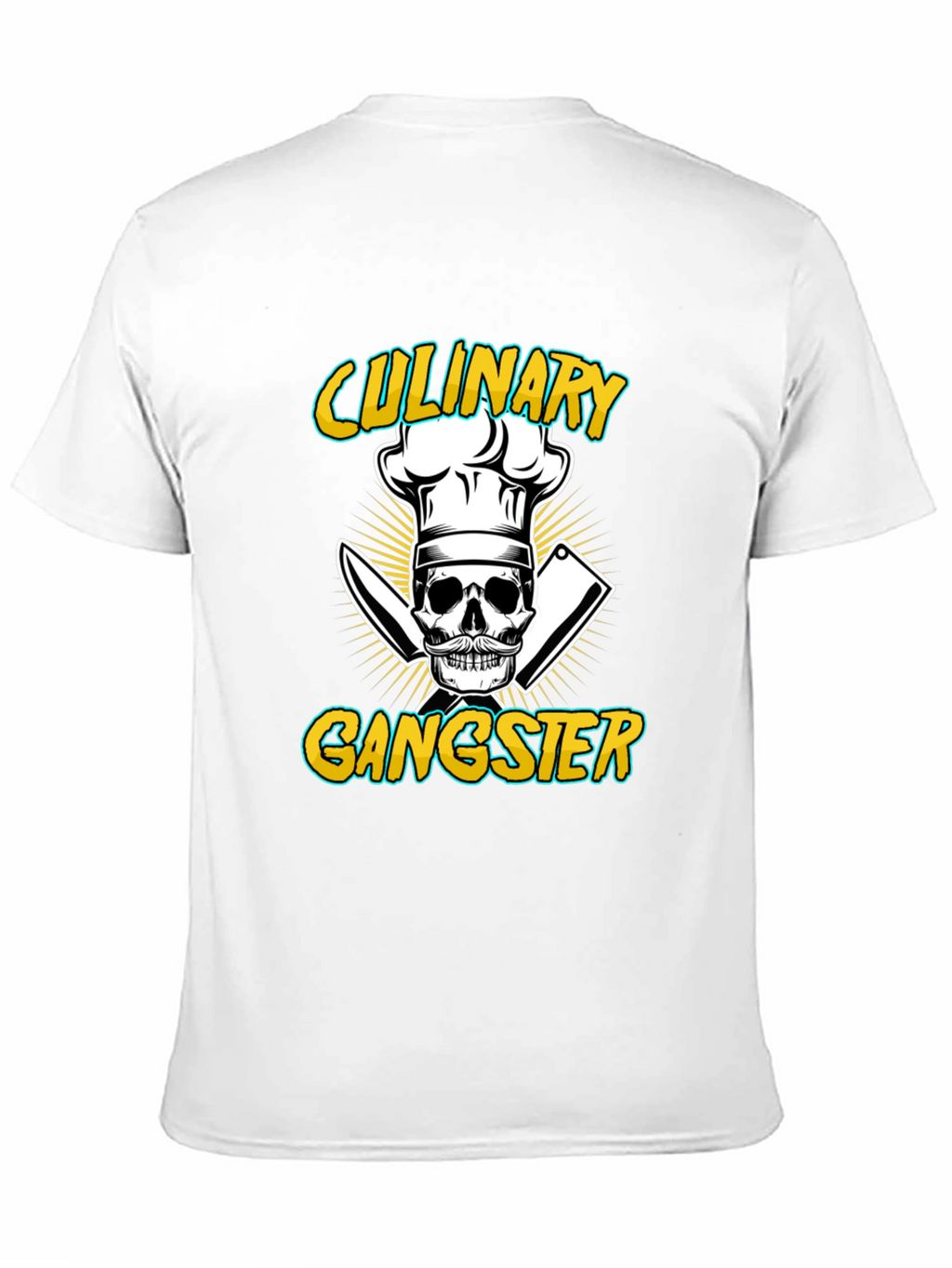 Culinary Gangster T-Shirt - Skull Chef Design