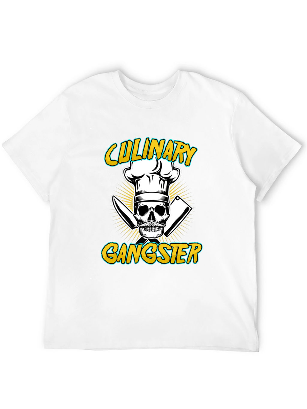 Culinary Gangster T-Shirt - Skull Chef Design