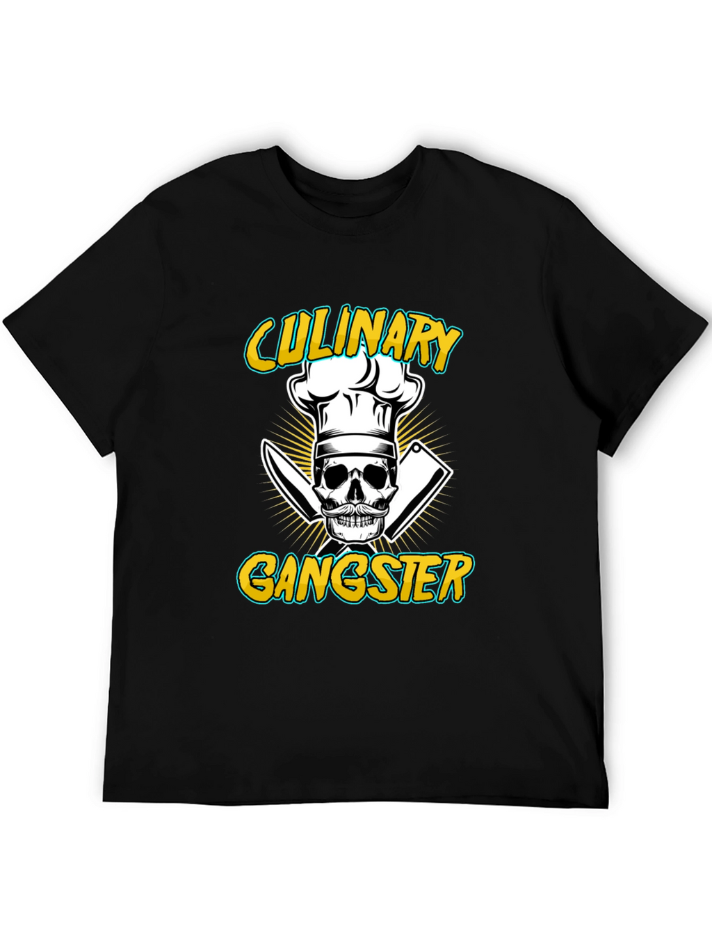 Culinary Gangster T-Shirt - Skull Chef Design