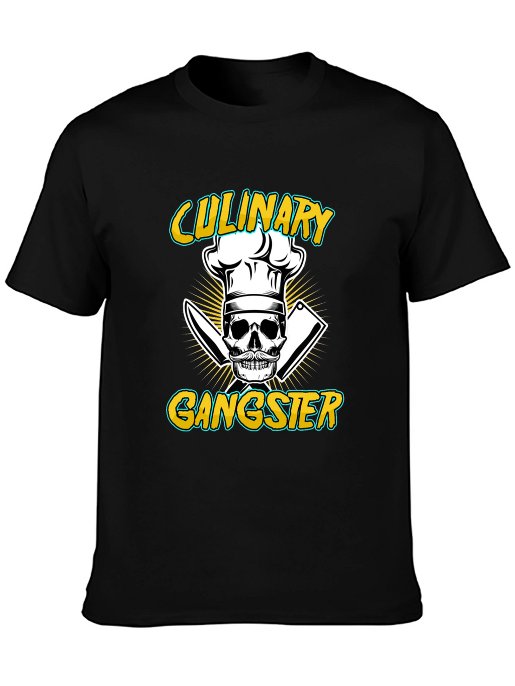 Culinary Gangster T-Shirt - Skull Chef Design