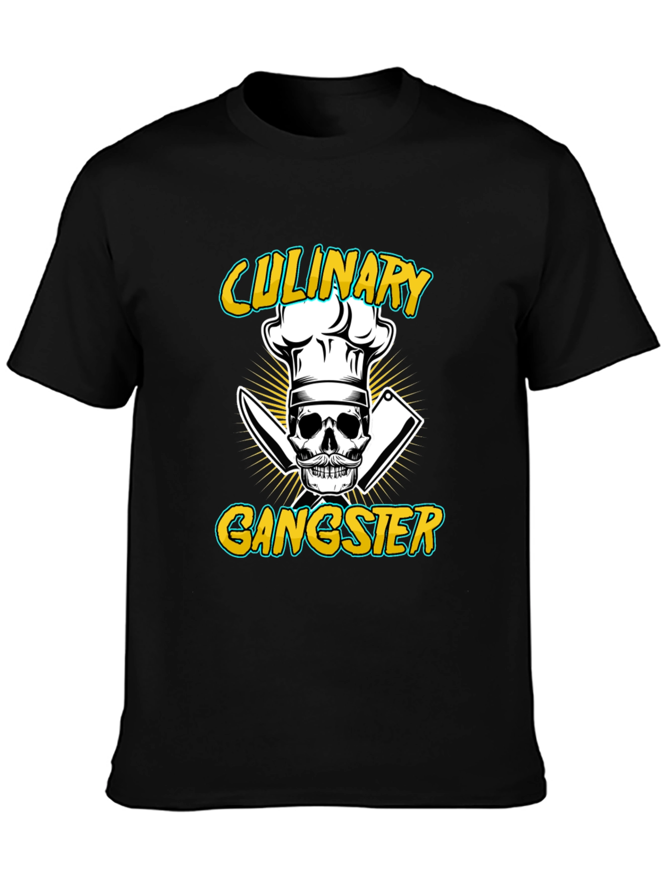 Culinary Gangster T-Shirt - Skull Chef Design