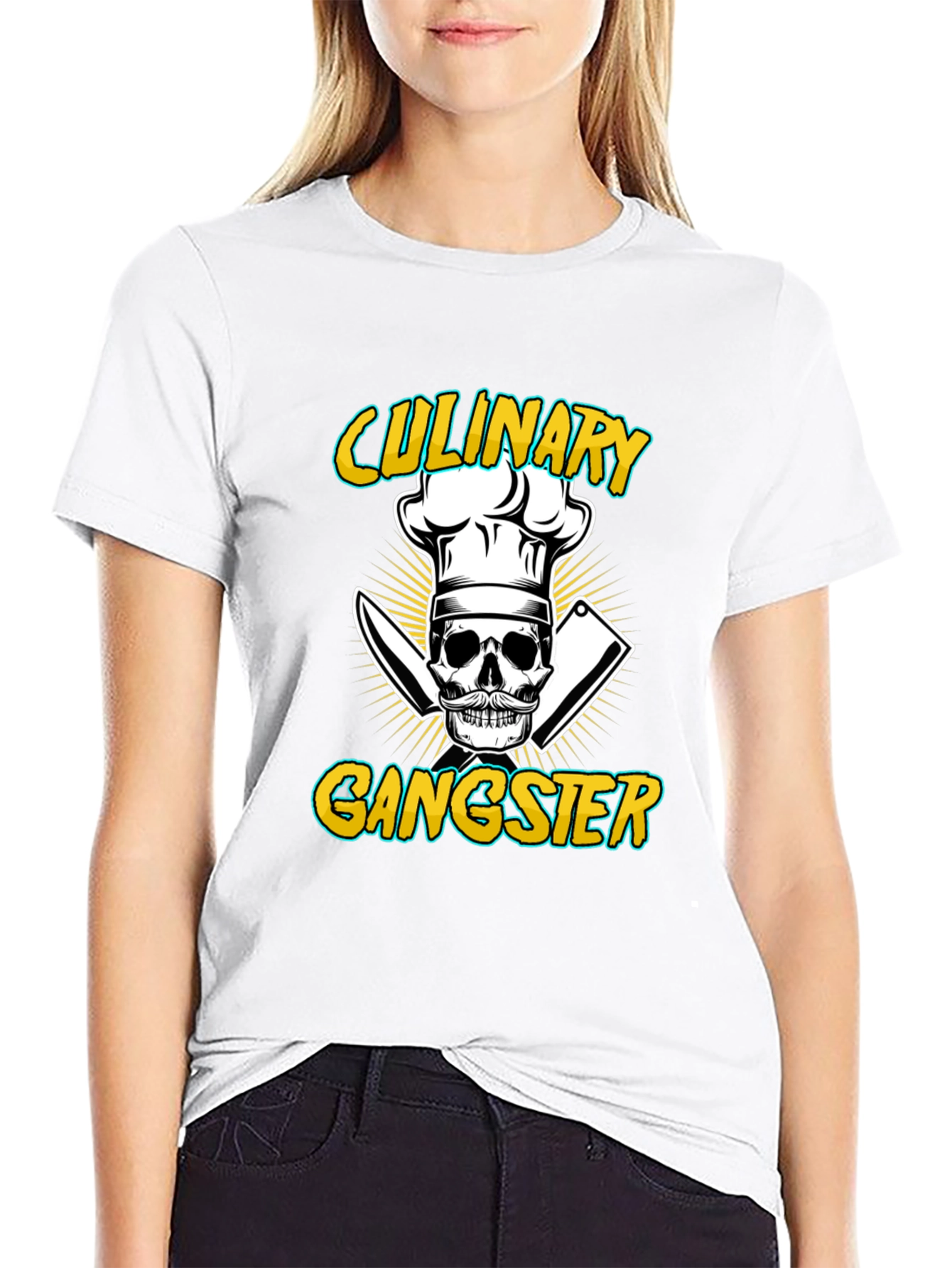 Culinary Gangster T-Shirt - Skull Chef Design