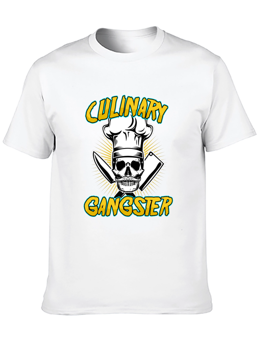 Culinary Gangster T-Shirt - Skull Chef Design