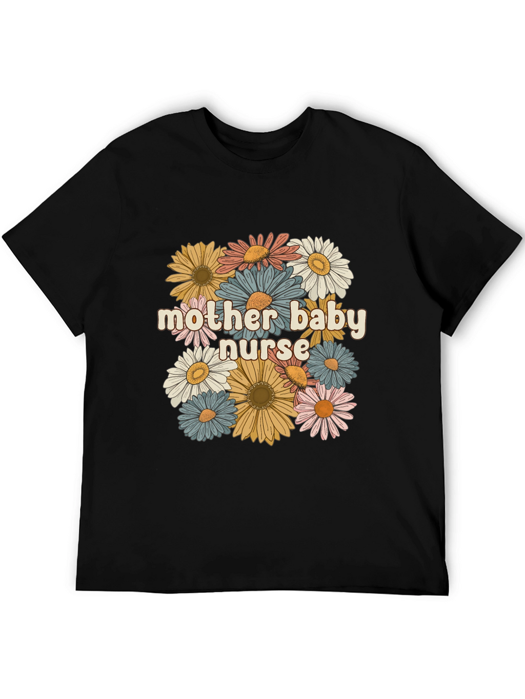 Mother Baby Nurse Floral Graphic Tee