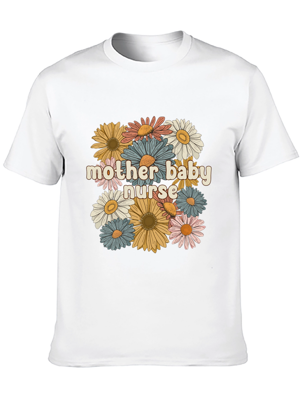 Mother Baby Nurse Floral Graphic Tee