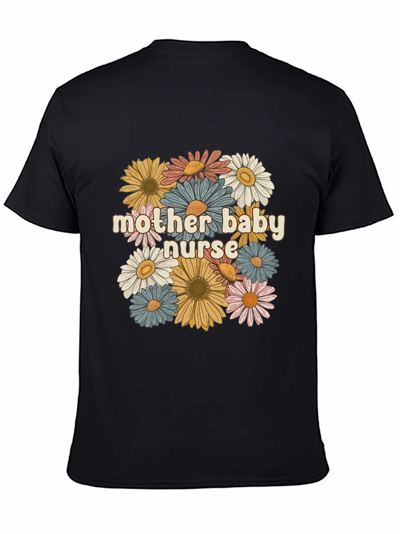 Mother Baby Nurse Floral Graphic Tee