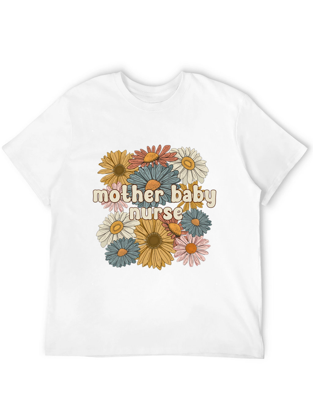 Mother Baby Nurse Floral Graphic Tee