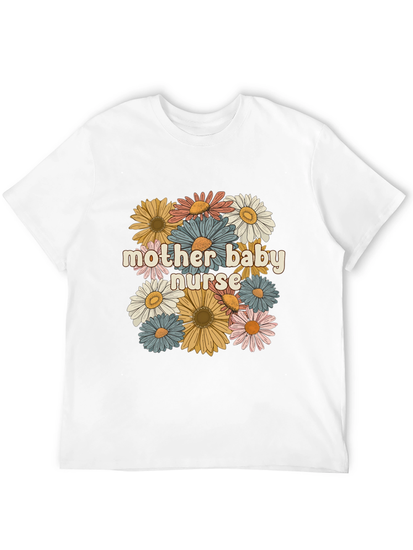 Mother Baby Nurse Floral Graphic Tee