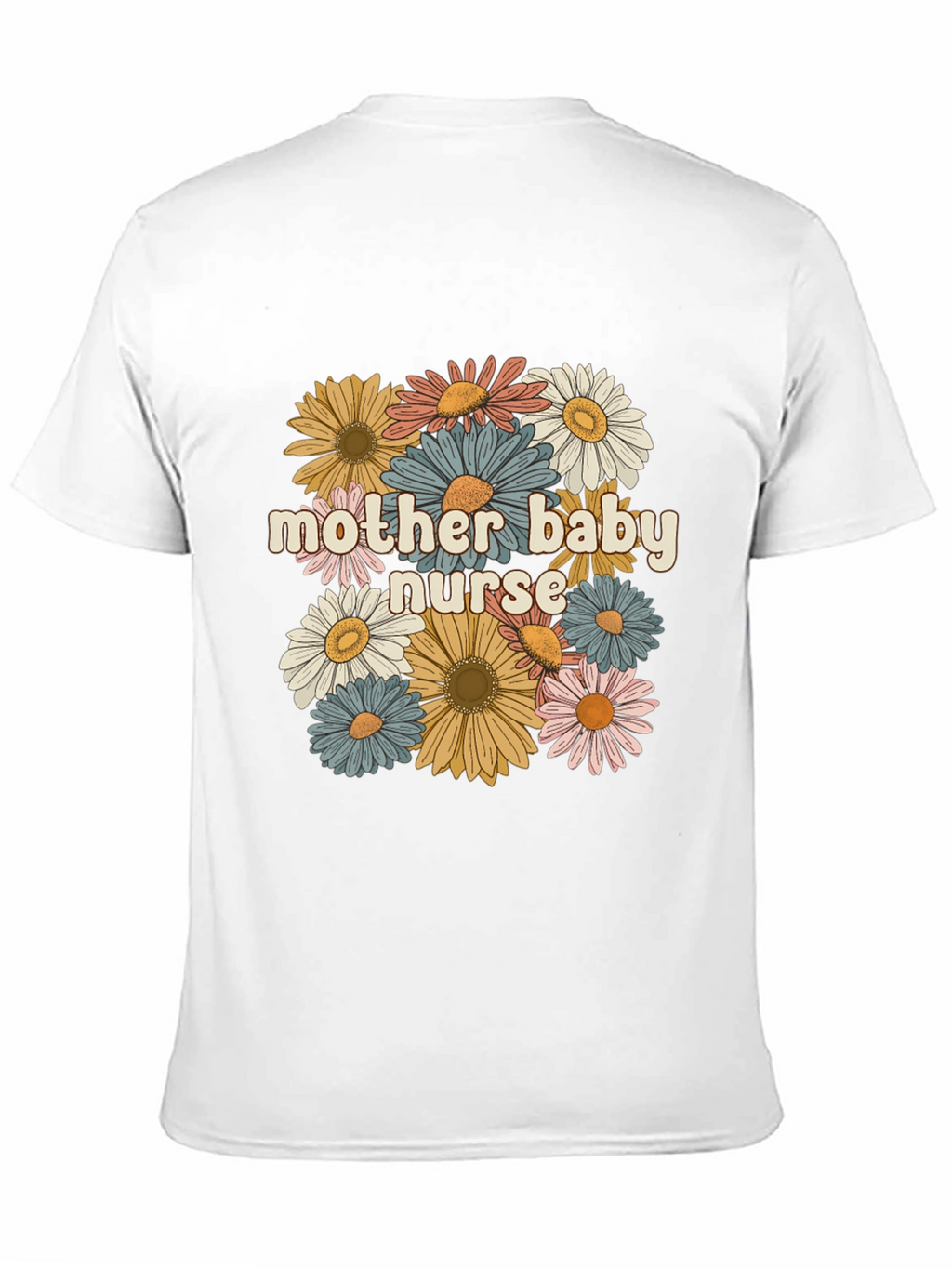 Mother Baby Nurse Floral Graphic Tee