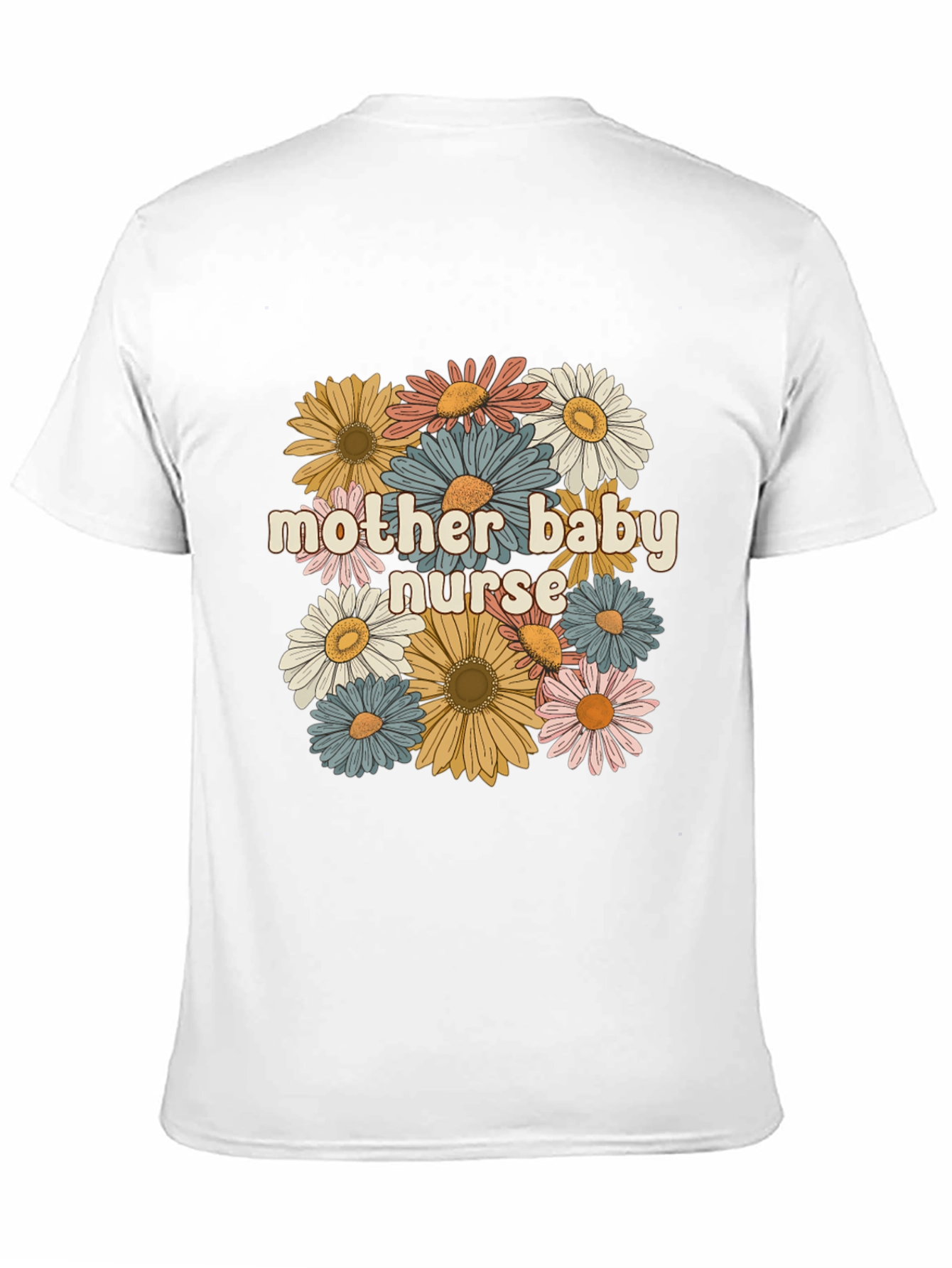 Mother Baby Nurse Floral Graphic Tee